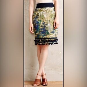 Anthropologie Tapestry Landscape Jacquard Skirt NWT – Size 6